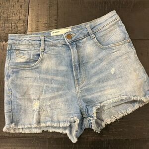 Zara TrF Light Wash Denim Jean Shorts 6​​​​​​​​​​​​